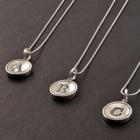 Personalized Jewelry Sterling Silver Initial Necklace