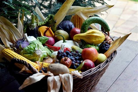 Basket of Organic Food Vegetables Stock Photo - Image of nutrition ...