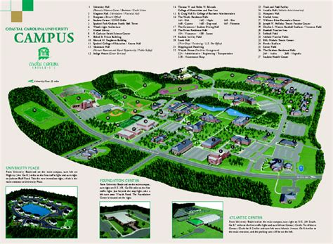 Coastal Carolina University campus map - Conway SC 29528 • mappery