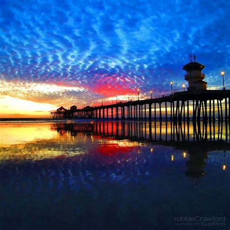 Huntington Beach Sunset | Huntington beach pier, Huntington beach ca, Beautiful sunset