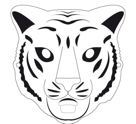 Goat Face Outline - Tiger Template Mask Printable Masks Animals Animal Face Drawing Templates ...