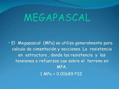 Mpa y psi