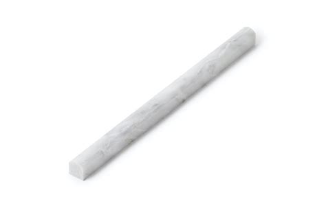 1"x12" Oriental White Polished Pencil Molding Trim – Tile & Top