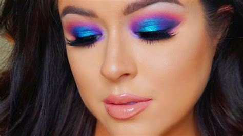 Full Coverage Glam and Colorful Makeup Tutorial - YouTube