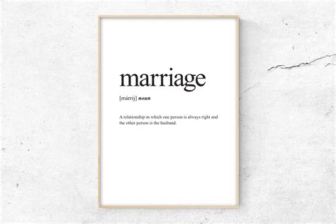 Marriage Definition Print Definition Poster Word Meaning | Etsy