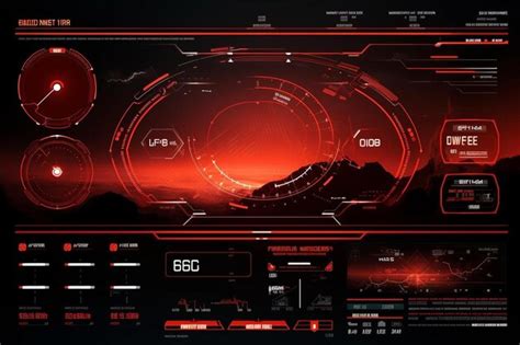 Gui futuristic user interface screen elements set | Premium AI-generated image