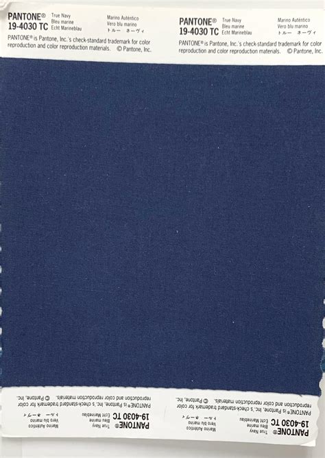 Pantone Smart 19-4030 TCX Color Swatch Card True Navy, 59% OFF