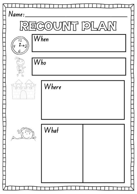 Recount Plan FREEBIE | KindergartenKlub.com | Pinterest | Recount writing, Back to and Writing ...