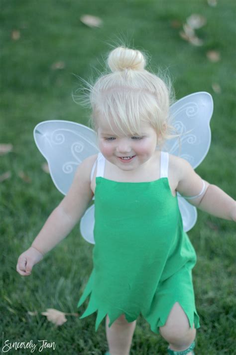 DIY Toddler Tinker Bell Costume and Hair - Sincerely Jean