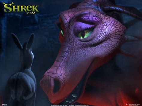 "you're a girl dragon" --Donkey ...such a cute scene when he realized this. Donkey In Shrek ...