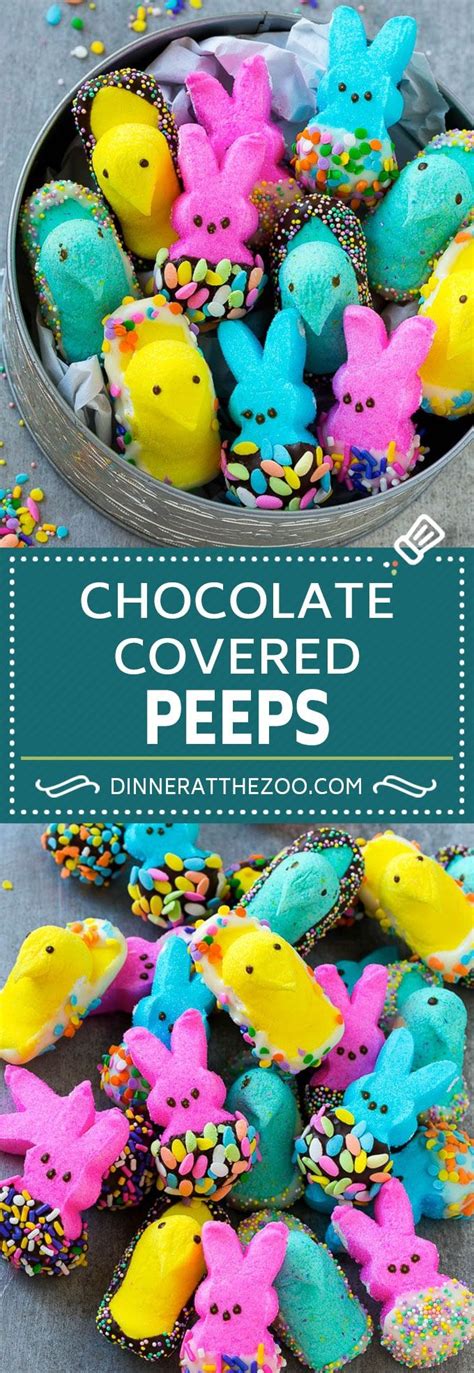 Chocolate Covered Peeps Recipe | Easter Dessert Recipe | Peeps Recipe | Chocolate Dipped Peeps ...