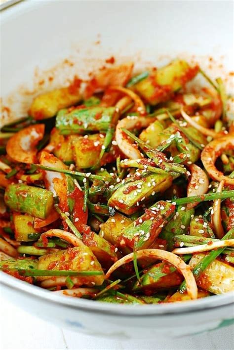 Cucumber Kimchi (Oi Kimchi) Super Easy Recipe - Korean Bapsang