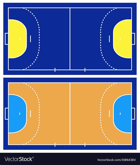 Handball court Royalty Free Vector Image - VectorStock