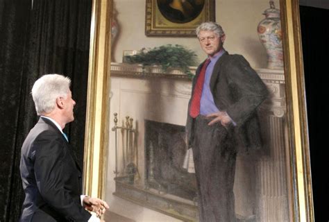 Artist: Bill Clinton's portrait includes Lewinsky's blue dress - The San Diego Union-Tribune