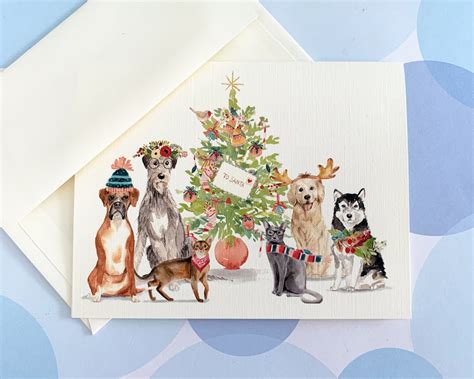 Christmas Cards, Holiday Cards, Pet Christmas Card - Etsy