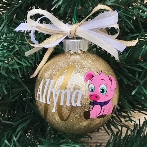 Cute Kids Pig Ornament Personalized With Name, Favorite Character Christmas Ornament - Etsy ...