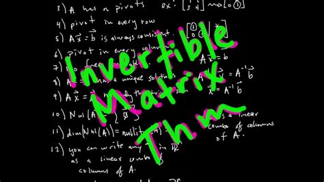 MOST IMPORTANT LINEAR ALGEBRA VIDEO - Invertible Matrix Theorem ON ROIDS [Passing Linear Algebra ...