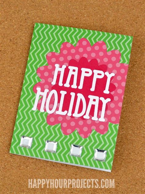 Happy Holiday Simple Cutout Card - Happy Hour Projects