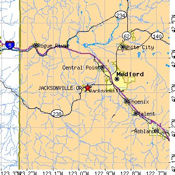 Jacksonville Oregon Map