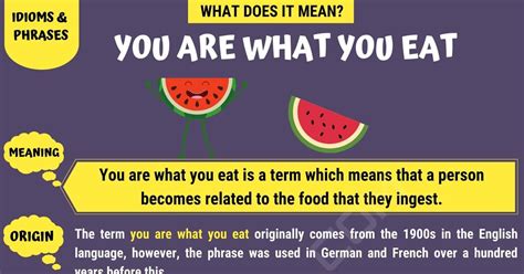 You are What You Eat: Definition and Examples of this Interesting Saying • 7ESL