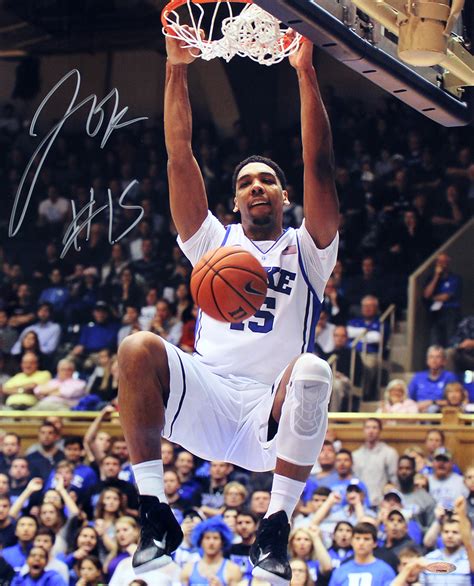 Jahlil Okafor Autographed Duke Dunk Close-up 16x20 Photo