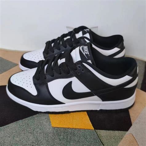 Women's Nike Dunk Low SB Retro Black White 100%... - Depop