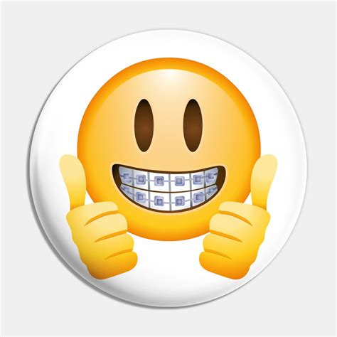 Braces Emoji by emojieazy in 2023 | Emoji, Emoji pin, Button design