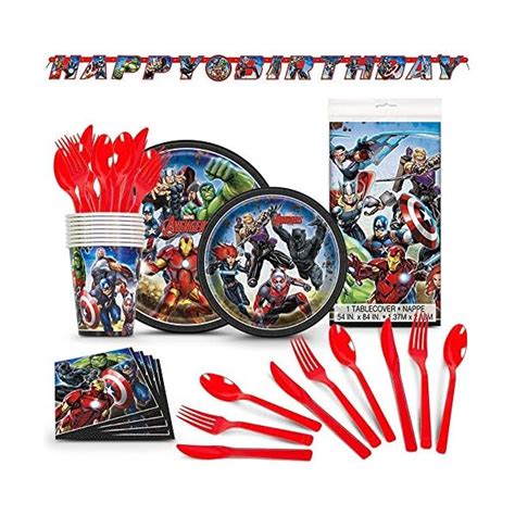 PANTIDE 54 Pack Superhero Party Supplies Kit-Superhero Birthday Garland ...