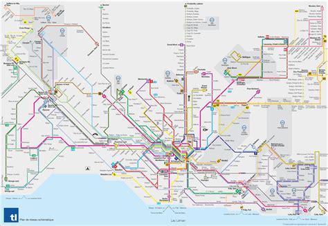 Lausanne transport map - Ontheworldmap.com