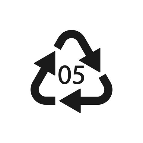 Plastic recycle symbol PP 5 vector icon. 5483300 Vector Art at Vecteezy