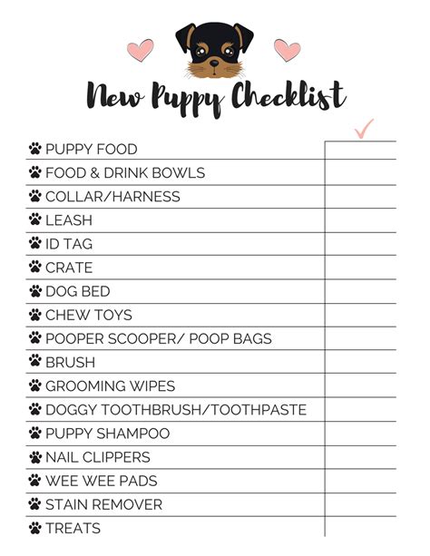 New Puppy Checklist | Hirschfeld