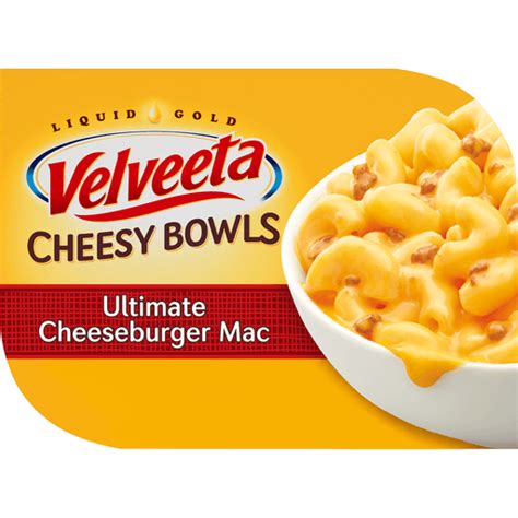 Velveeta Cheesy Bowls Ultimate Cheeseburger Mac Microwave Meal, 9 oz Tray | Pasta & Noodle ...