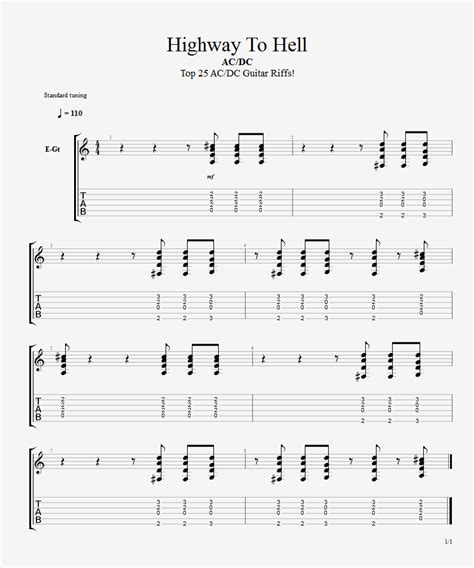 AC/DC – Highway To Hell – BluEsMannus Guitar Tabs