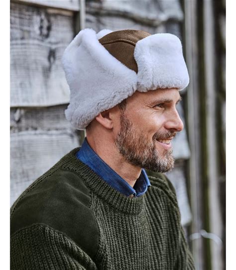 Bitter Chocolate | Mens Trapper Hat | WoolOvers UK