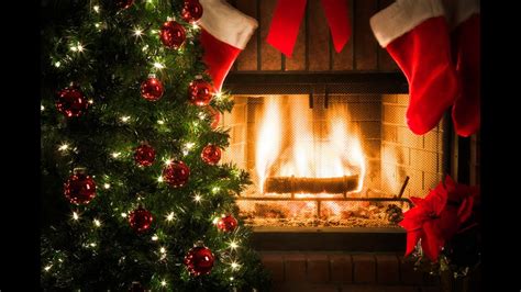 "Ultimate"burning log fireplace/Traditional Christmas songs"1080p" - YouTube