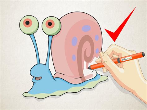 How to Draw Gary the Snail from SpongeBob SquarePants: 6 Steps