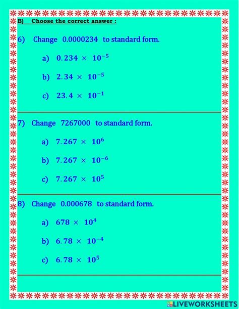 Standard Form online exercise | Live Worksheets - Worksheets Library