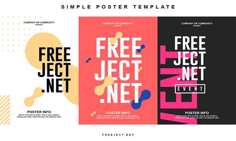 Free Download Simple Poster Template Design - PSD File