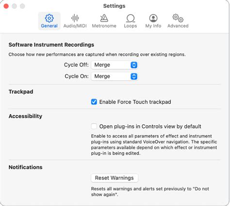 Change General settings in GarageBand on Mac - Apple Support