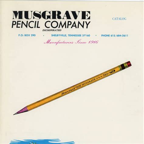 Vintage Advertising Musgrave Pencil Company Catalog