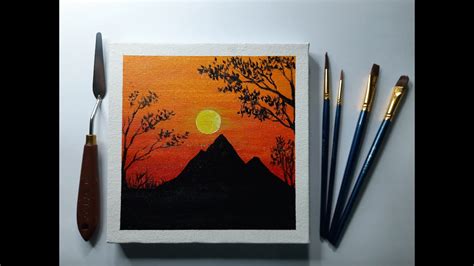 Lukisan Senja | Acrylic | Painting - YouTube