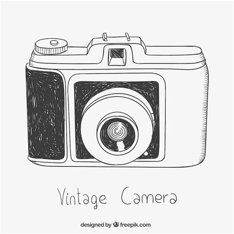 Free Vector | Sketchy vintage camera