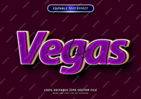 Premium Vector | 3d luxury las vegas text effect neon font style editable mockup text effect