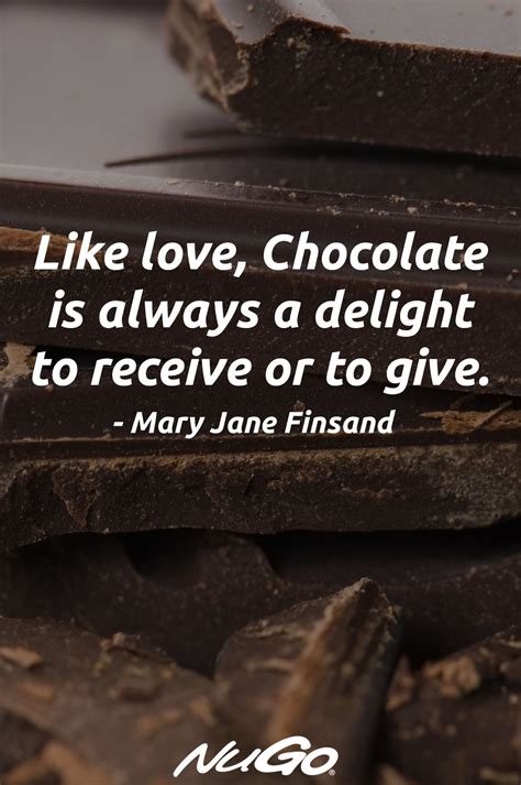 Like love, chocolate is always a delight to receive or to give ...