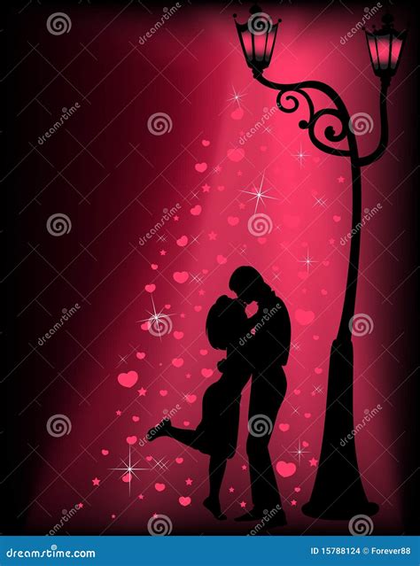 Silhouettes Of Two Lovers Stock Images - Image: 15788124