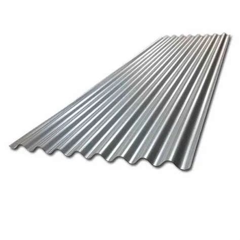 Galvanised SILVER Galvanized Corrugated Metal Roofing Sheet, Thickness ...