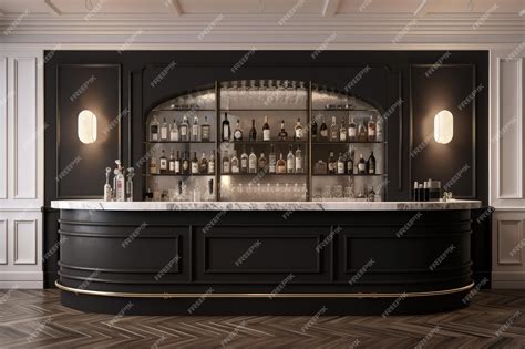 Premium AI Image | Bar counter Modern classic style interior