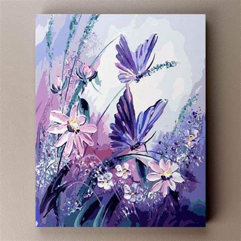 Purple Butterflies in 2020 | Butterfly painting, Wall art pictures ...