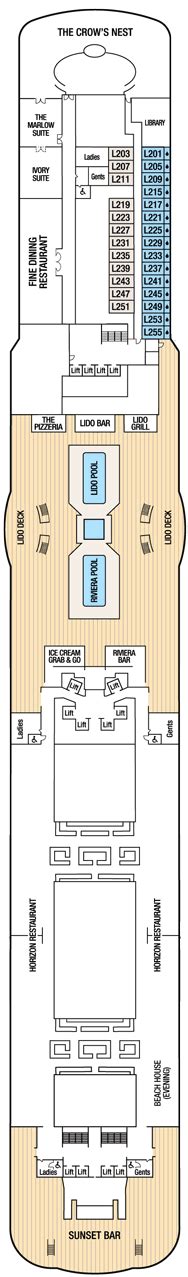 Britannia Deck plan & cabin plan