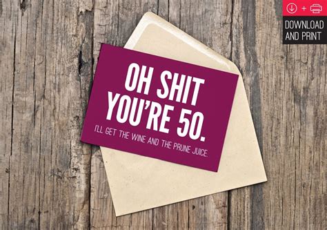 free printable 50th birthday cards funny free printable - best 22 funny ...